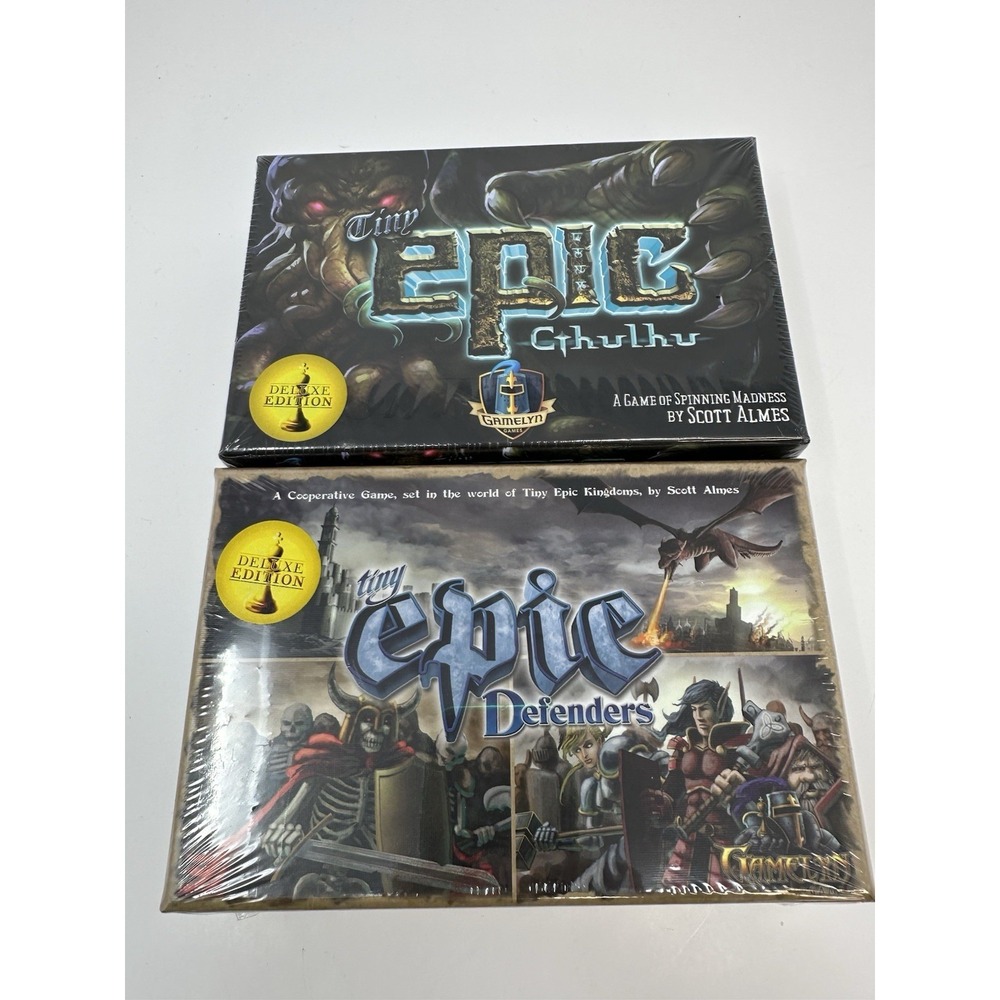 Lot of 2 Tiny Epic Games Cthulhu Deluxe + Tiny Epic Defendersr Gamelyn Games